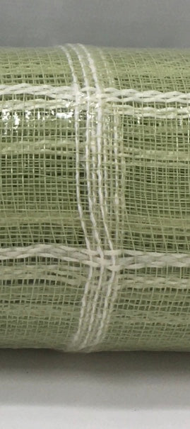 10”x10 Yards - Light Green and Cream Fuzz Chex Mesh
