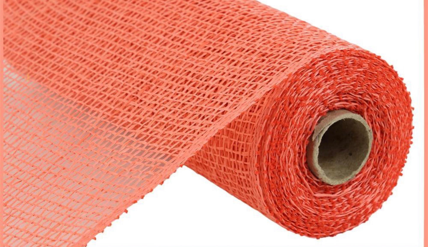 10”x10 Yard Peach Poly Burlap Mesh