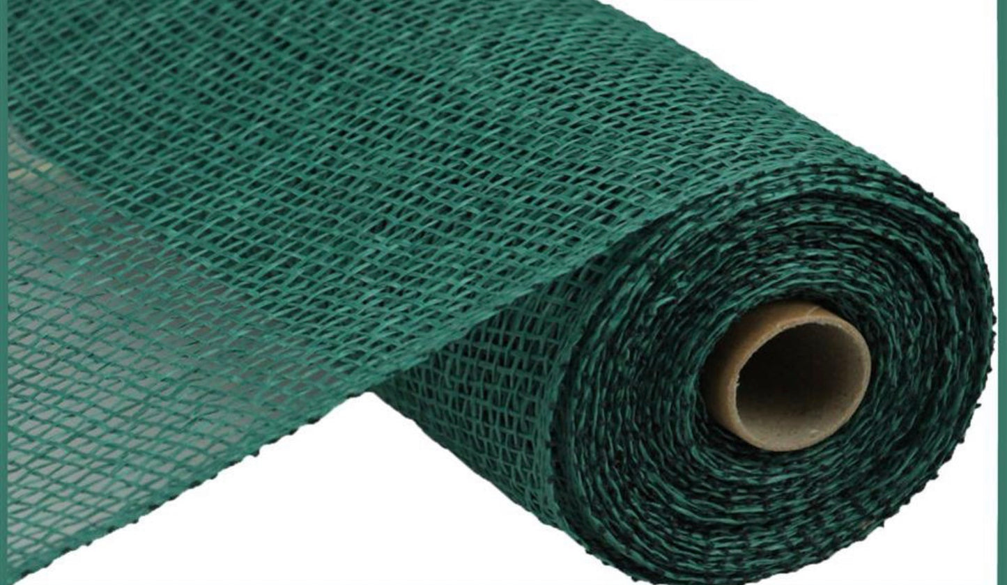 10”x10 Yard Hunter Green Poly Burlap Mesh