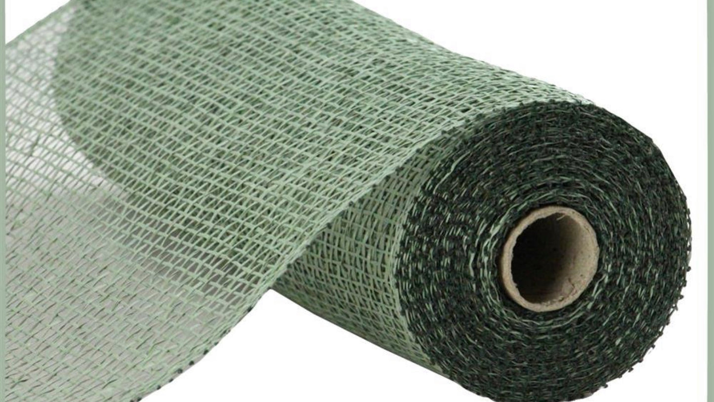 10”x10 Yard Eucalyptus Green Poly Burlap Mesh