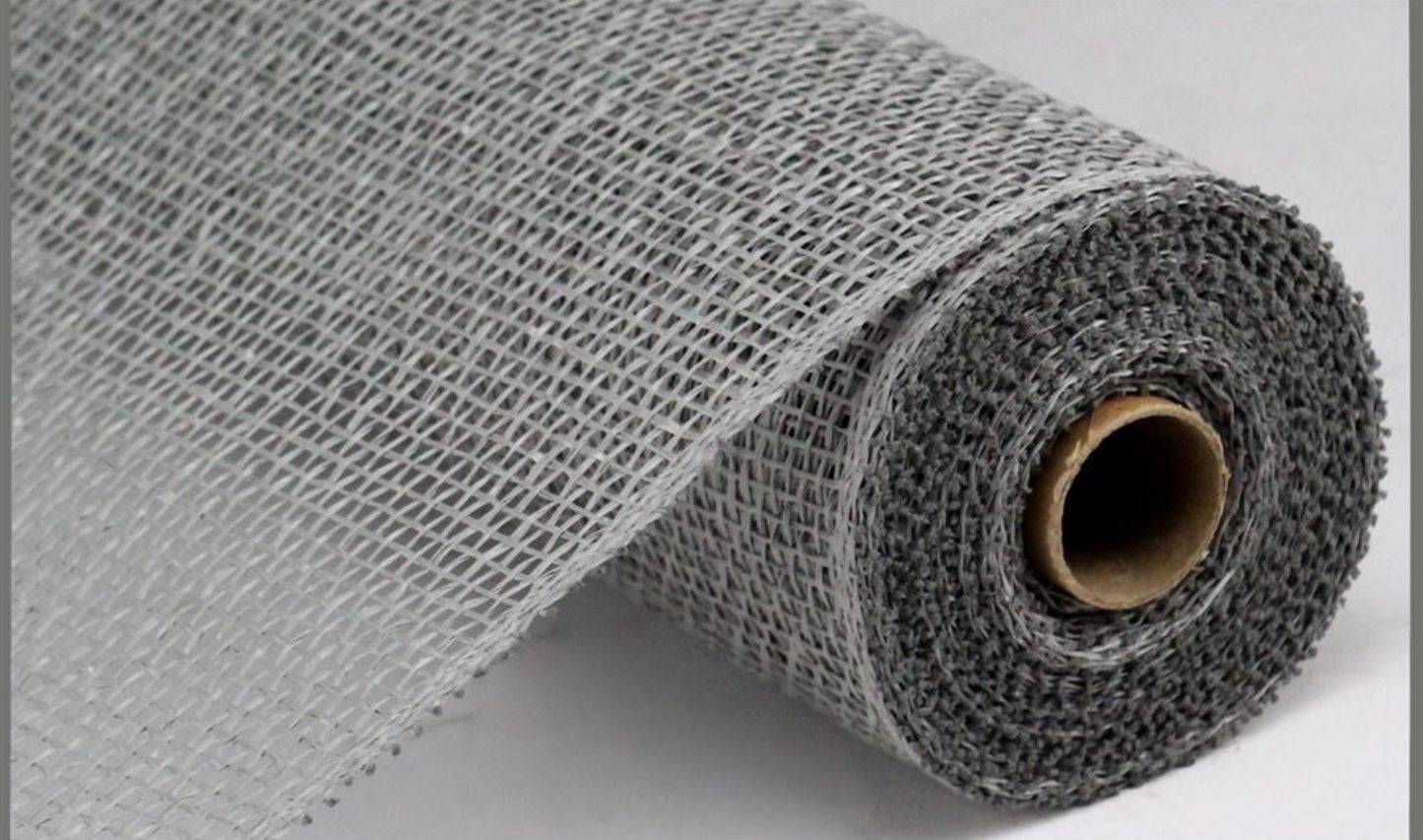 10”x10 Yard Gray Poly Burlap Mesh
