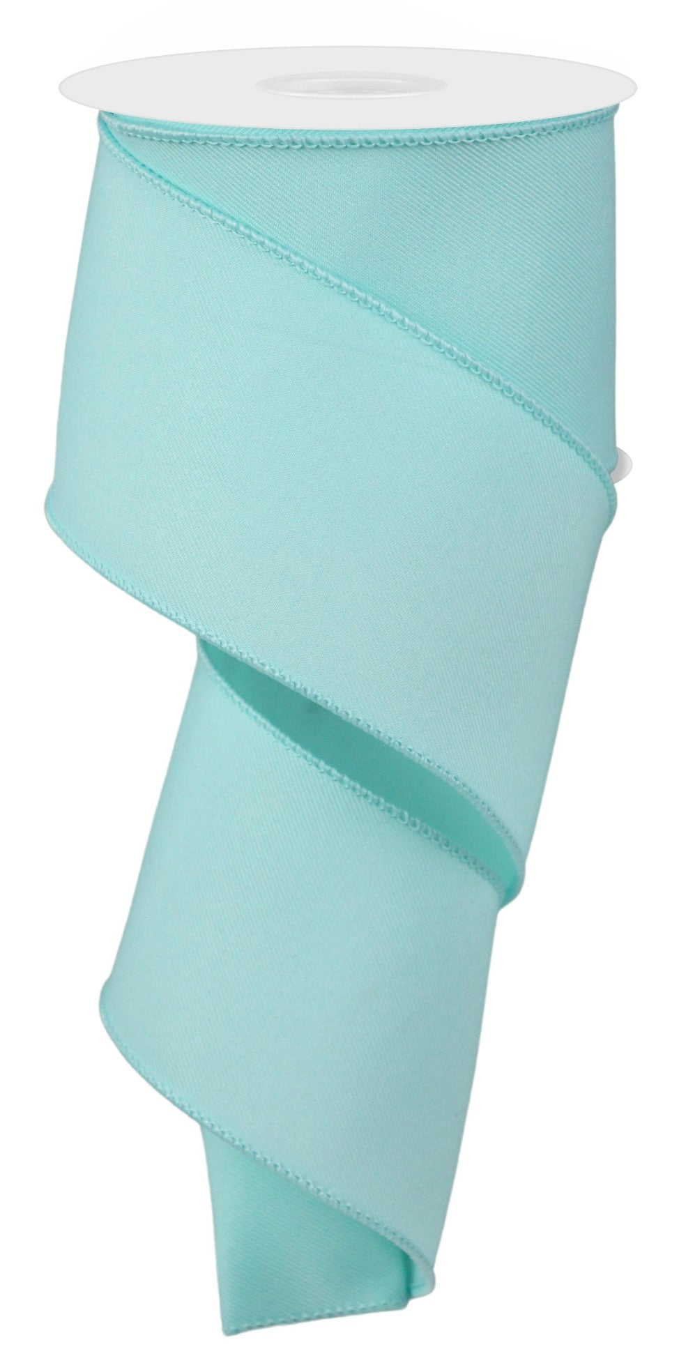10 Yards - 2.5” Wired Light Aqua Blue Ribbon