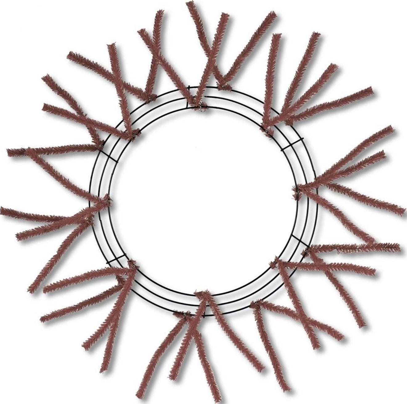 15” Chocolate Tinsel Tie Work Rings