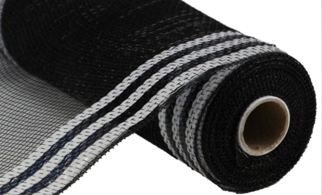 10” x 10 Yards Border Stripe Mesh