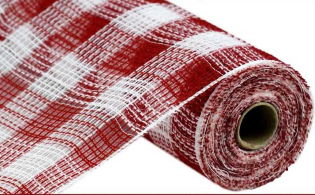 10.25” x 10 Yards Faux Jute Check Mesh