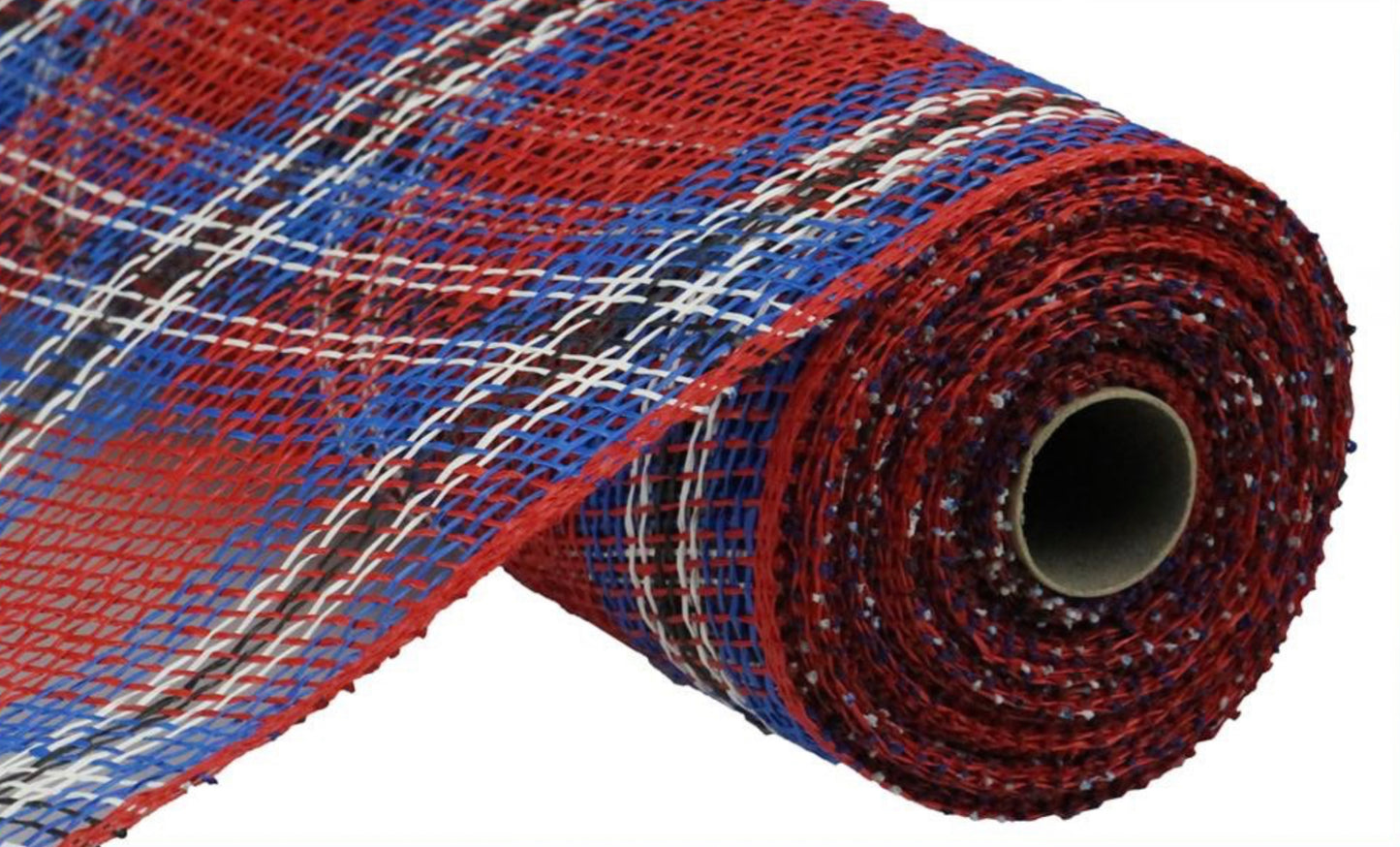 10”x10yd Patriotic Poly Burlap Mesh