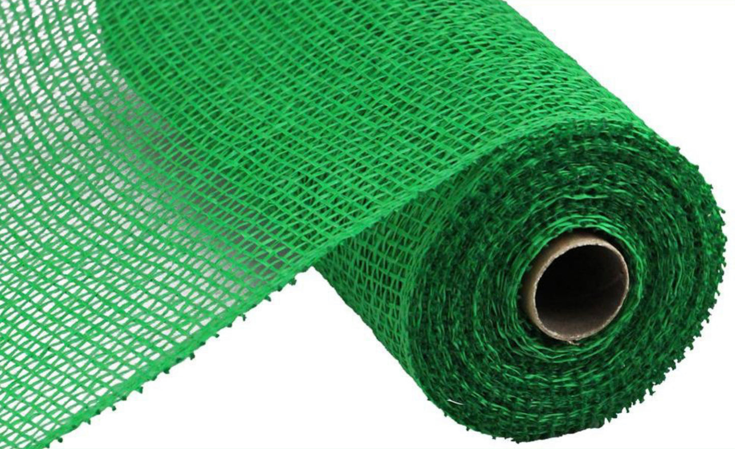 10”x10yd Emerald Green Poly Burlap Mesh