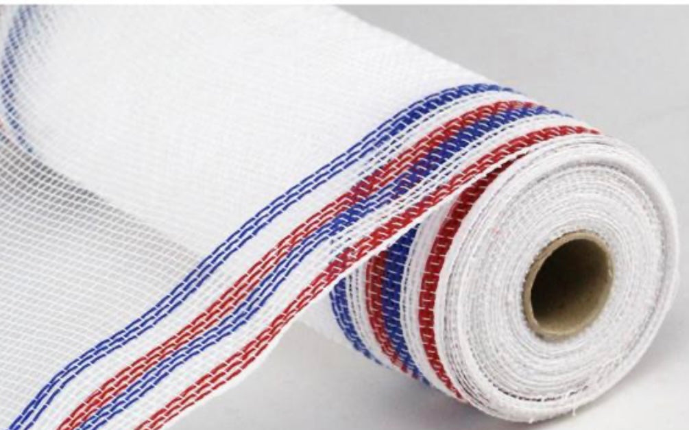10.25” x 10 Yards Border Stripe Mesh
