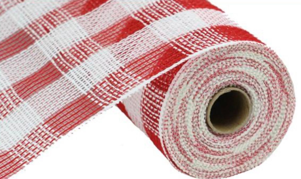 10.25” x 10yard Faux Jute Check Mesh