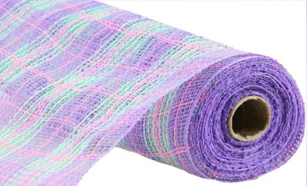 10.25” x 10 Yards Mini Plaid Mesh