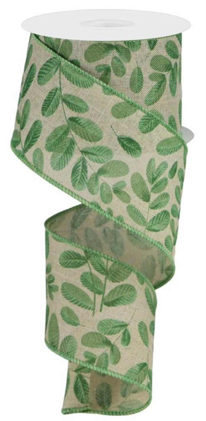 10 Yard - 2.5" Bold Round Leaf Ribbon