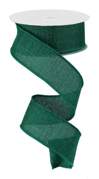Wired Emerald Green Royal Burlap Ribbon-1.5”x10 Yards