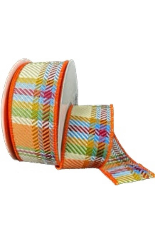 Wired Fall Multicolor Plaid Ribbon- 1.5”x10 Yards