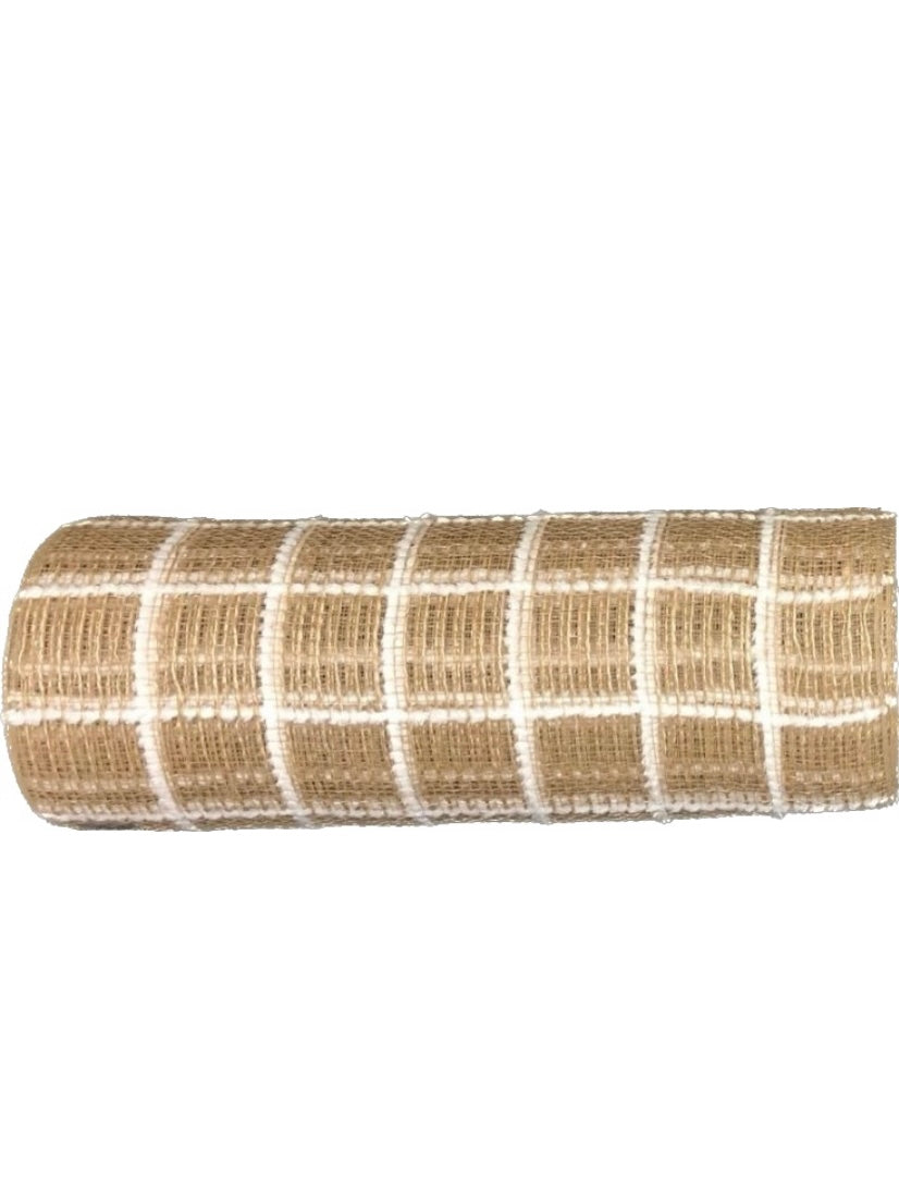 10”x10yd Burlap Grid Pattern Mesh