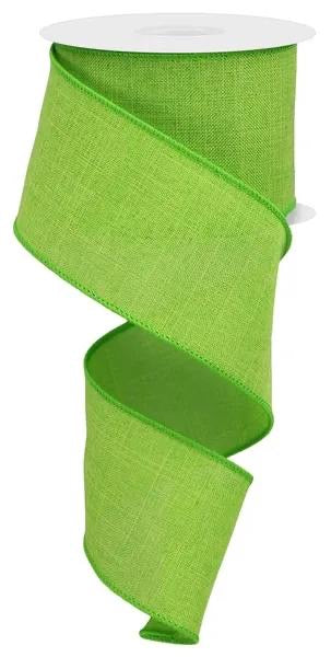 Wired Lime Green Royal Burlap Ribbon-2.5”x10 Yards