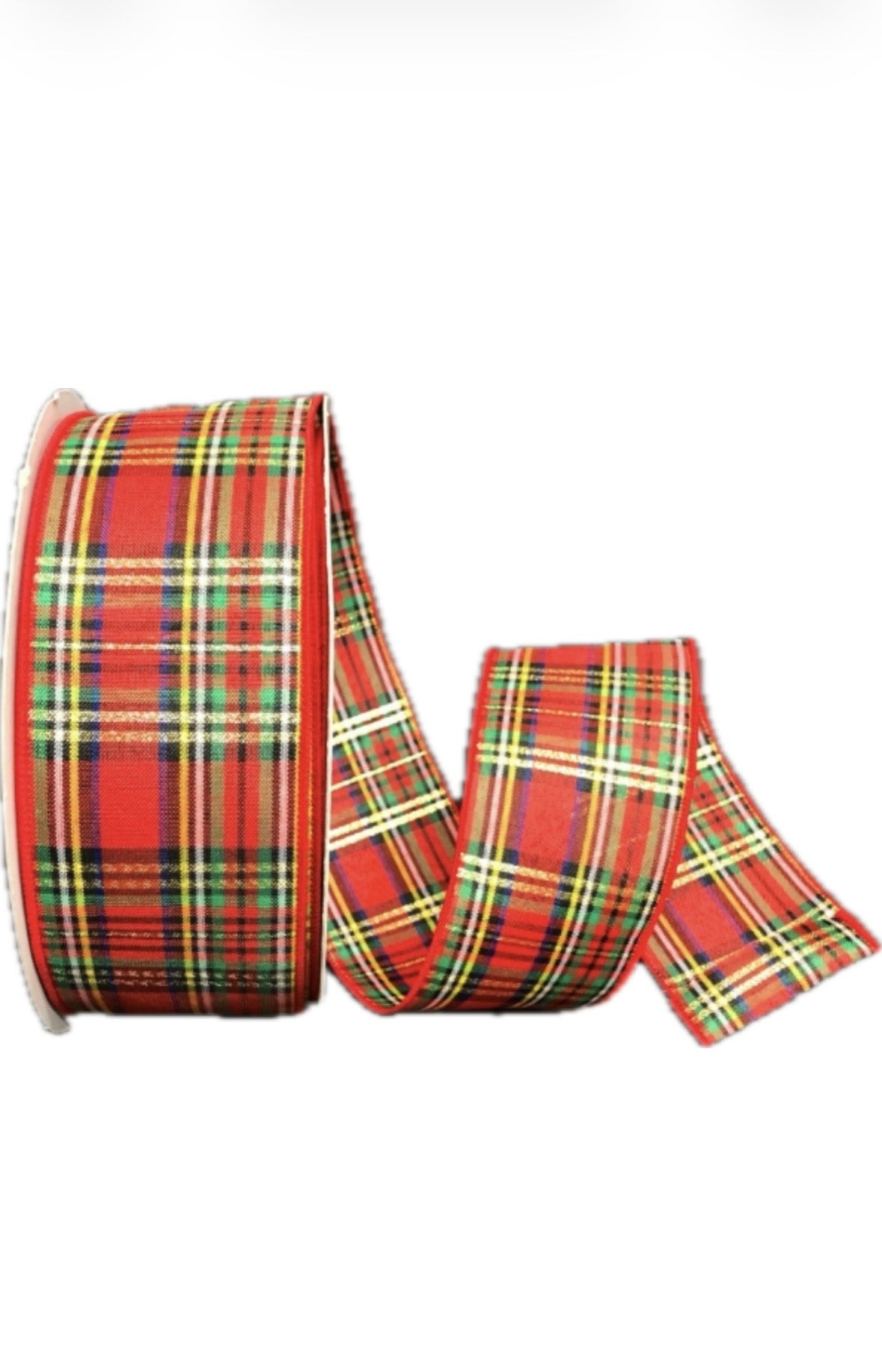 Wired Tartan  Plaid Ribbon- 2.5”x 50 Yards