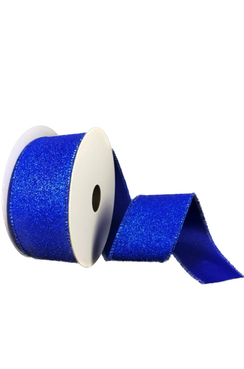 Wired Royal Blue All Flat Glitter- 2.5”x10 Yards