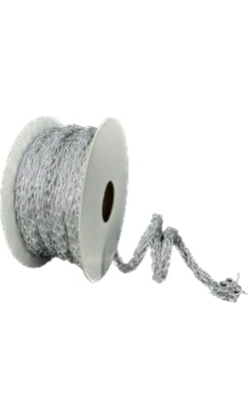 Silver Chain Link Tubing- 5MMx10 Yards