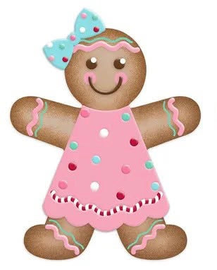 13”x10” Metal Embossed Gingerbread Girl Wreath Sign