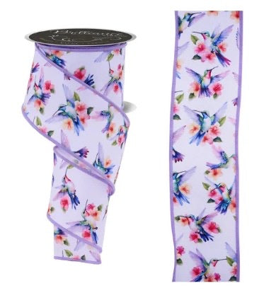 Wired Hummingbird Ribbon- 2.5”x10 Yards