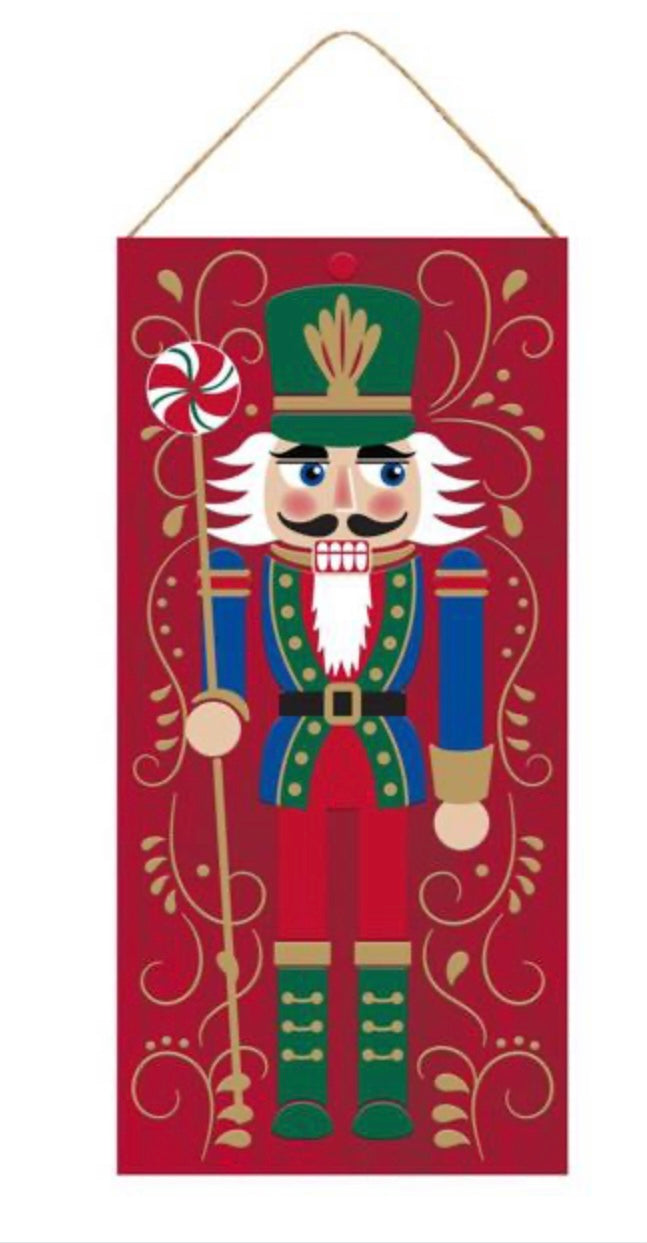 12.5”x6” Nutcracker Wreath Sign