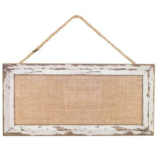 Faux Burlap Look Rustic Blank Wreath Sign