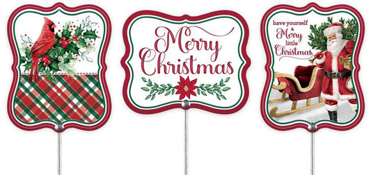 3 Piece Christmas Tin Signs - Merry Christmas, Cardinal Sign, and  Have Yourself a Merry Little Christmas- 5”x4”