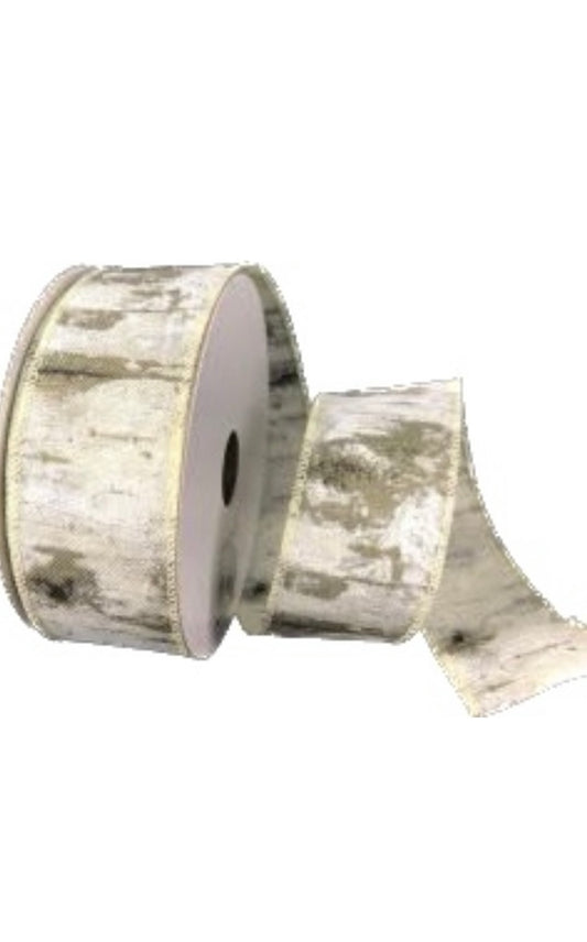 Wired Moss Burch Canvas Ribbon- 1.5”x10 Yards