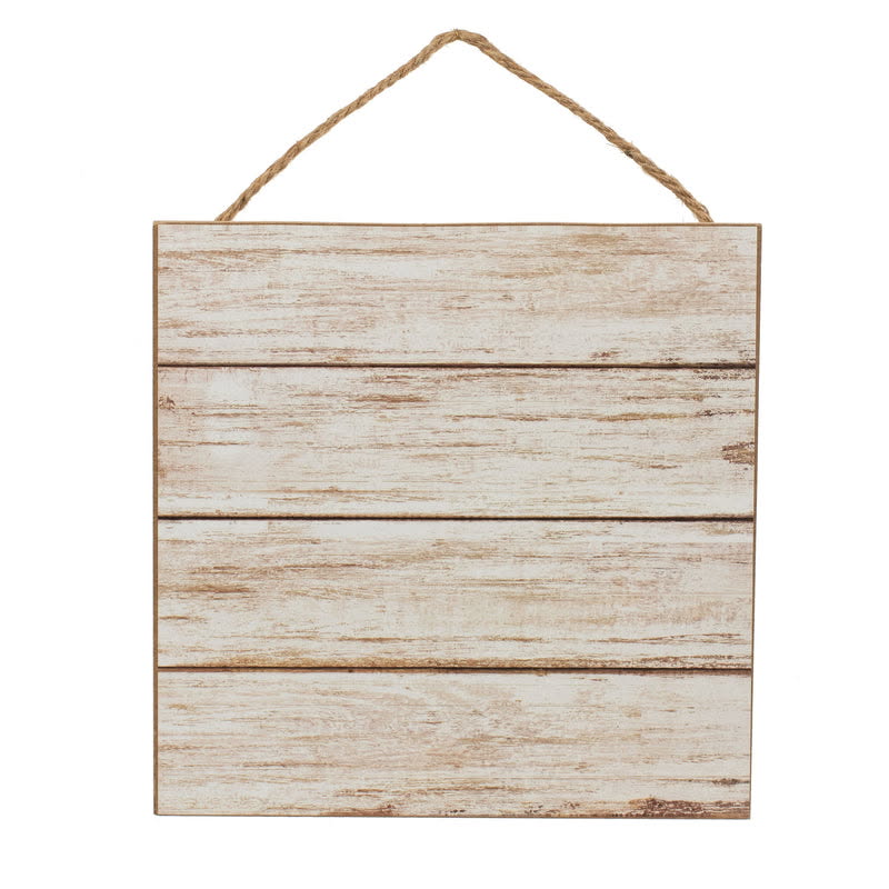 10” Square Wood Like Wreath Sign
