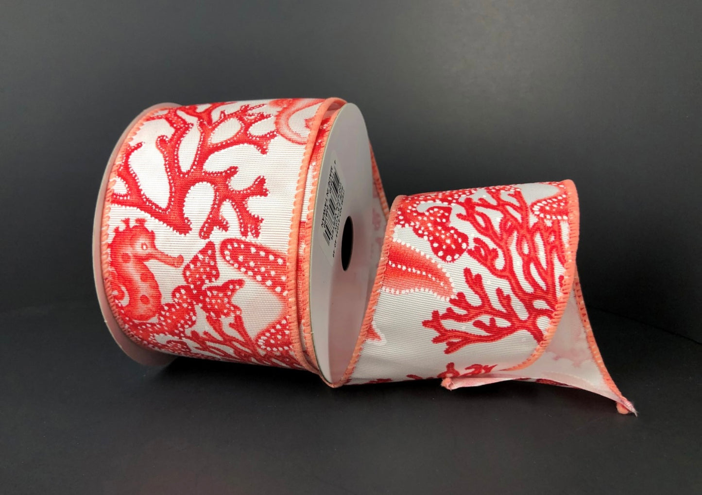 10 Yards - 2.5” Wired Coral Beach Ribbon