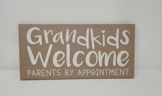 12.5”x6” Grandkids Welcome Wreath Sign