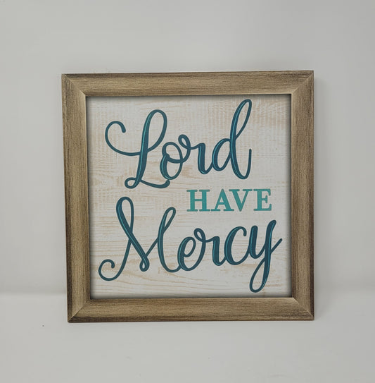 10” Square Lord Have Mercy Wreath Sign