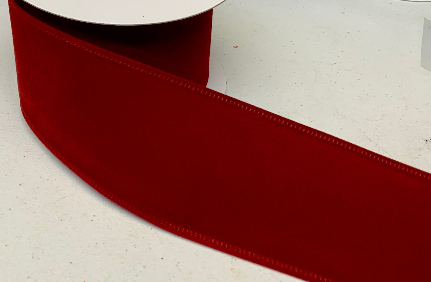 Wired Berry Red Velvet Ribbon- 2.5”x10 Yards
