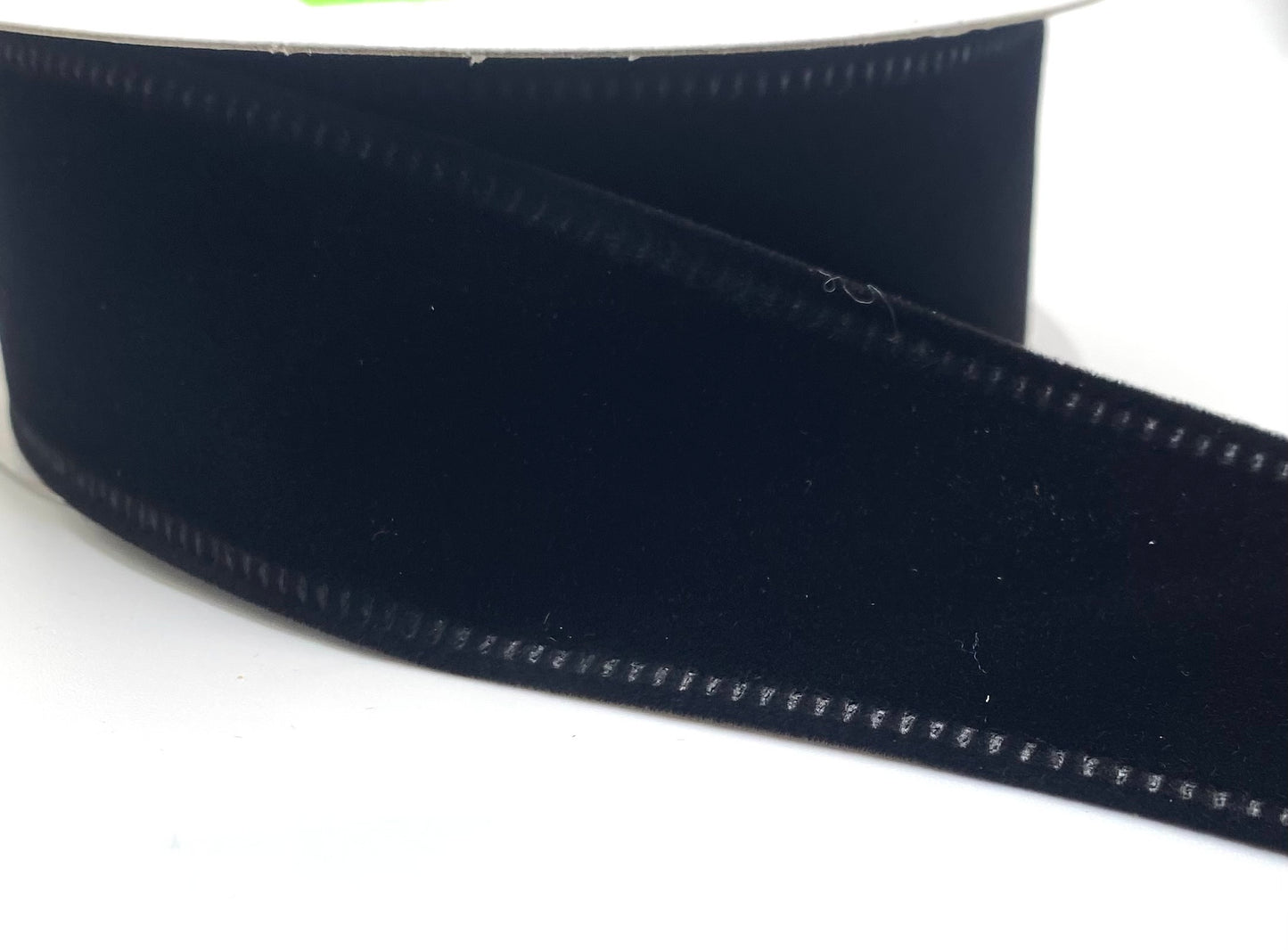 10 Yards - 1.5" Wired Black Velvet Ribbon