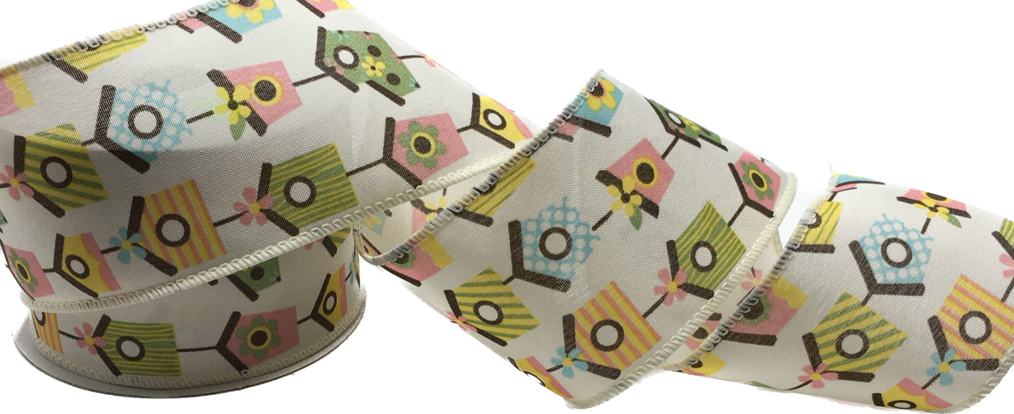 10 Yards - 2.5” Wired Birdhouse Ribbon – foxwreathsupplies