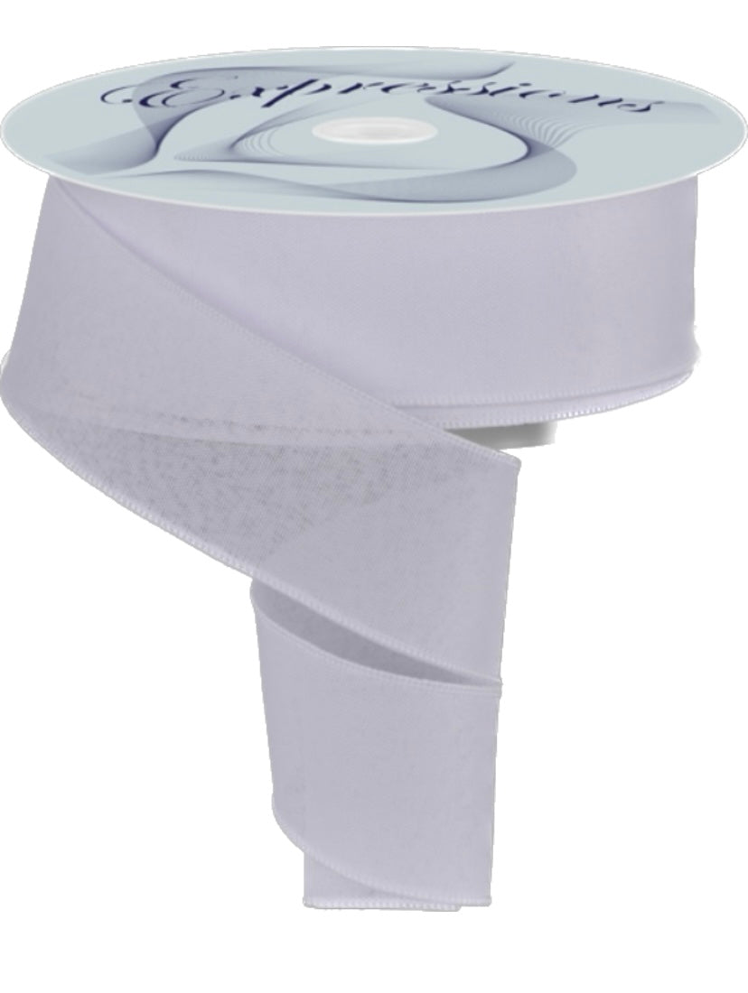 50 Yards - 2.5” Wired White Burlap Ribbon