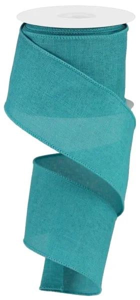 Wired Teal Royal Burlap Ribbon- 2.5”x10 Yards