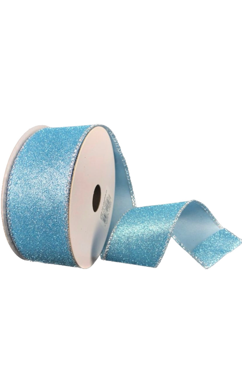 Wired Light Blue All Flat Glitter- 1.5” x10 Yards