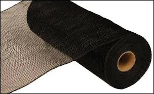 10 inch x 10 Yards Black Deco Mesh