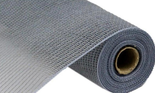 10.5” inch x 10 Yards Gray Stripe Fabric Mesh