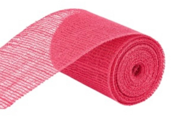 6”x10 Yards Pink Burlap Garland Jute Net