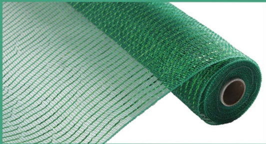 10” x10 Yards Emerald with Emerald Foil Mesh