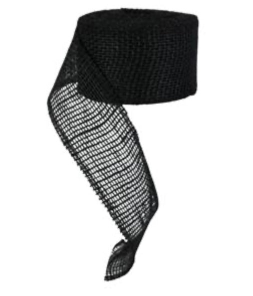 2.5”x10 Yards Black Burlap Garland Jute Net
