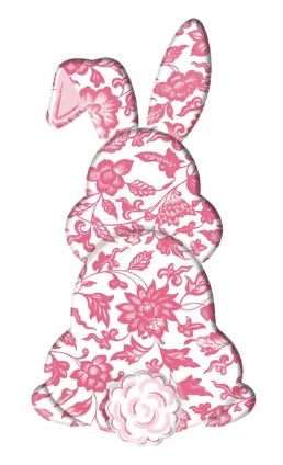 15"H x 7.9"L Chinoiserie Bunny Bottom Wreath Sign