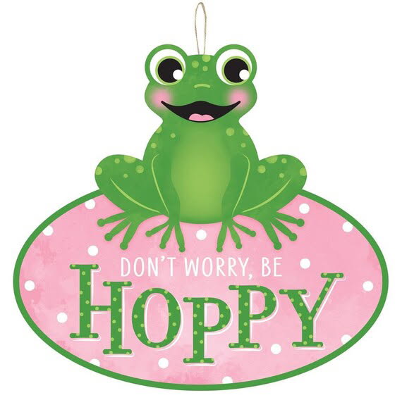 12"x11" Don’t Worry, Be Hoppy Wreath Sign