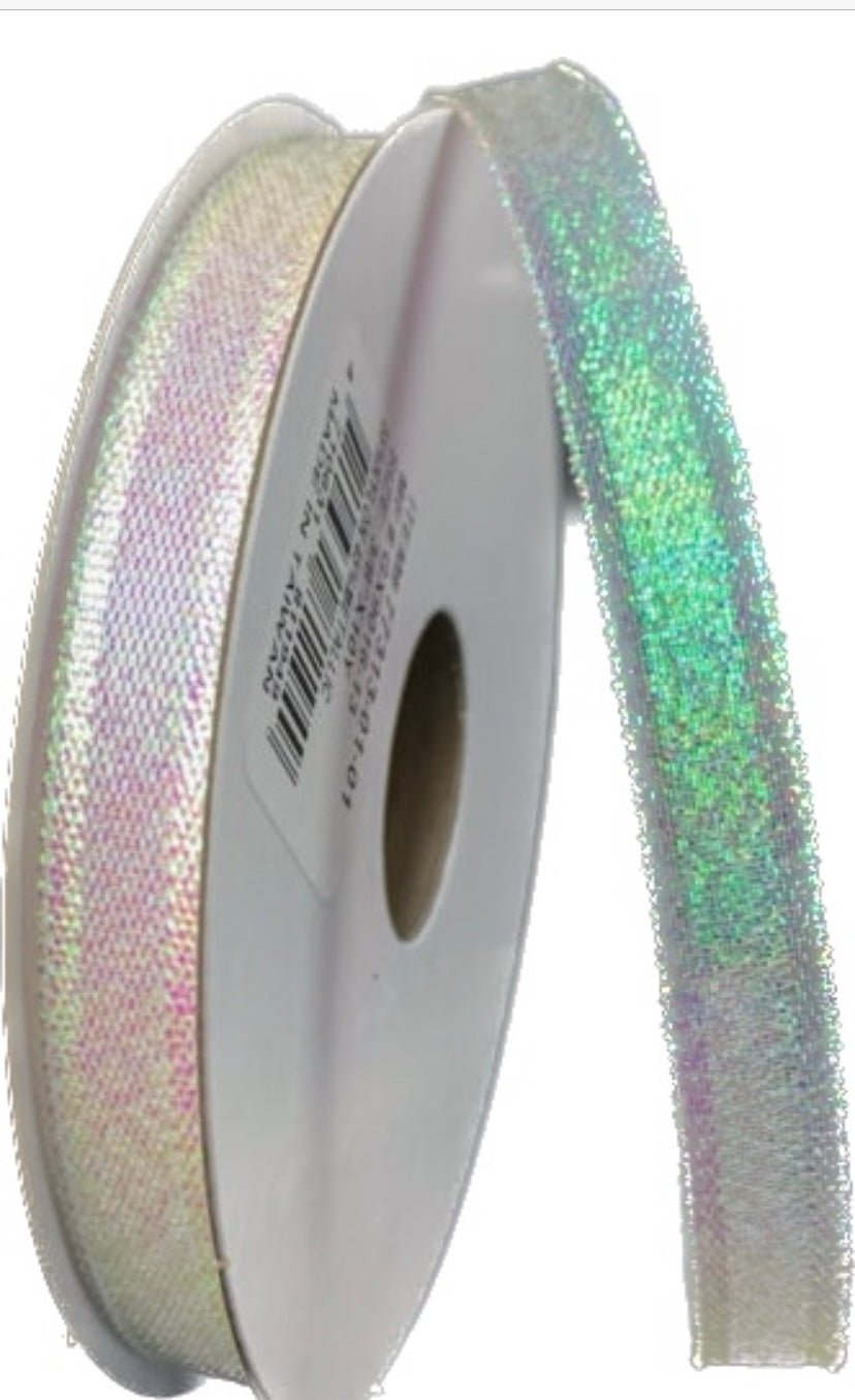 Iridescent Metallic Ribbon- 3/8”x10 Yards