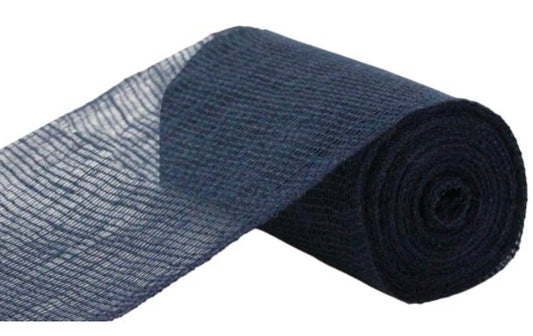 6”x10 Yards Navy Blue Burlap Garland Jute Net