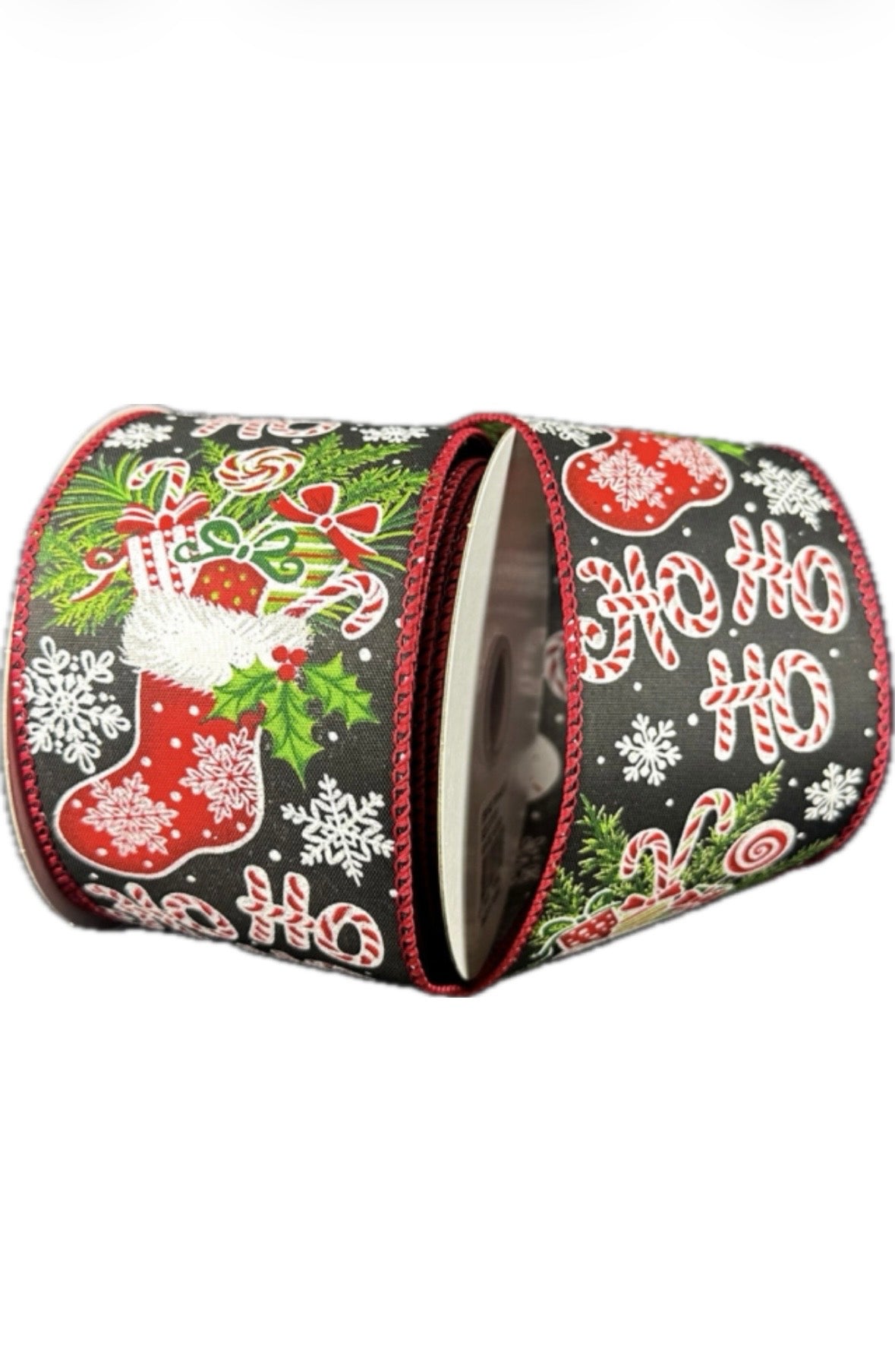Wired Black Satin Super Full Stockings Ribbon-2.5”x10 Yards