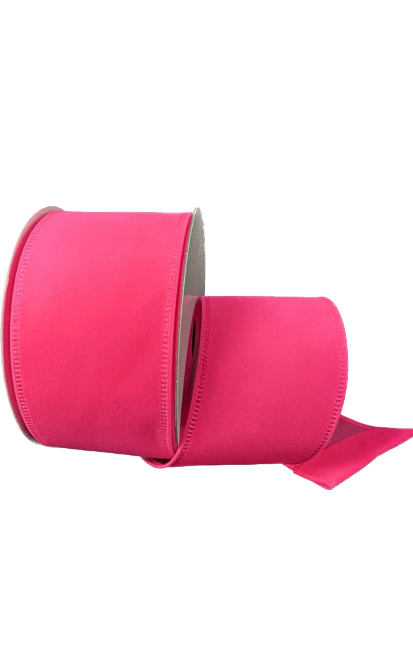 Wired Hot Pink Velvet Ribbon-2.5”x10 Yards