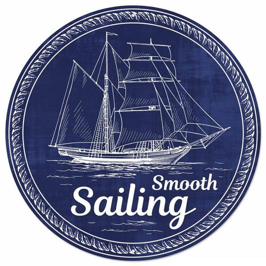 12” Round Smooth Sailing Wreath Sign